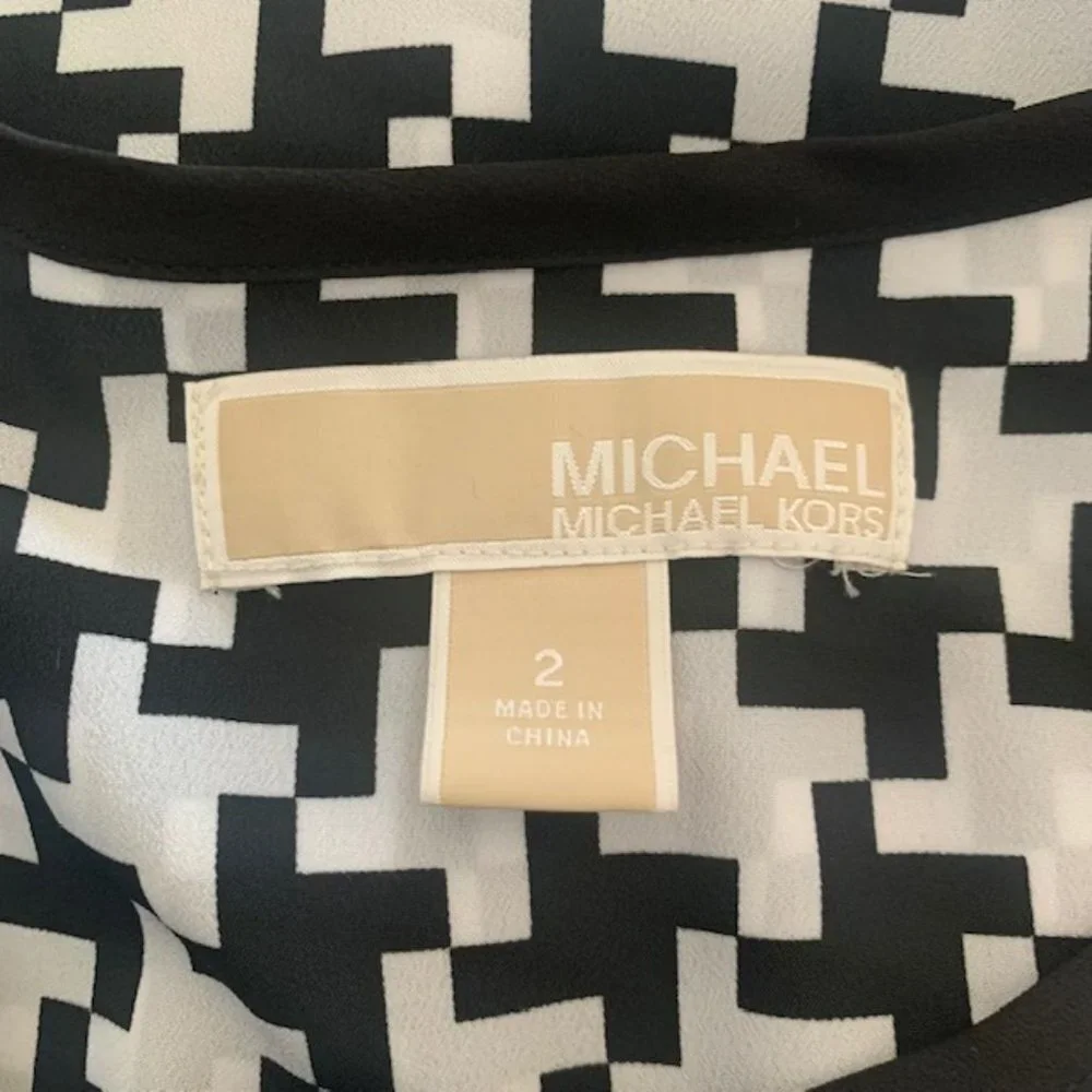 Michael Kors Black & White Blouse Size XS